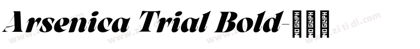 Arsenica Trial Bold字体转换